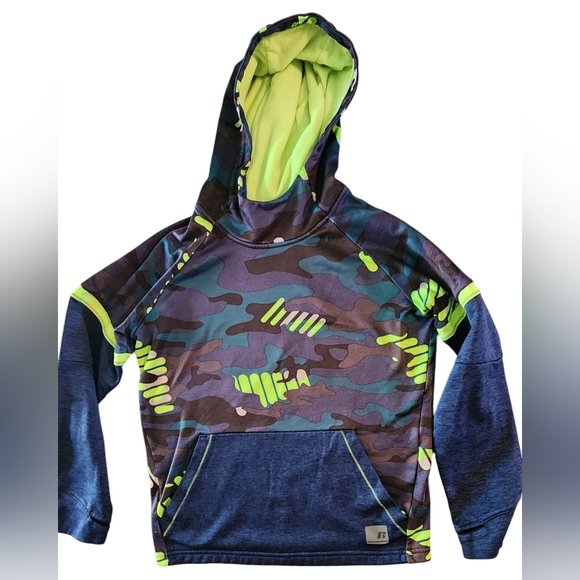 Russell Athletic Other - Russell Boys Camo Tech Pullover Fleece Hoodie Size L 10/12